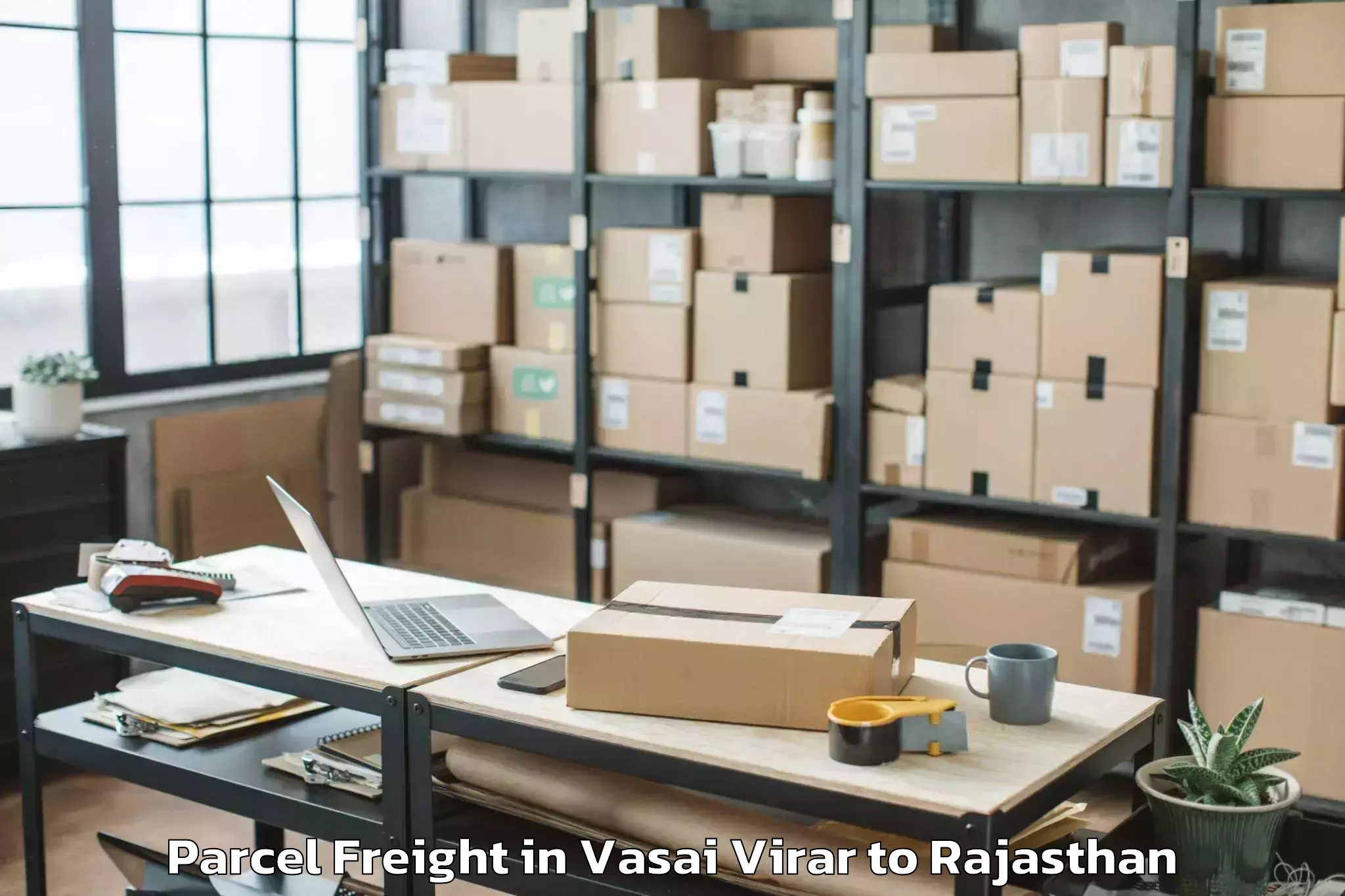 Hassle-Free Vasai Virar to Gangapur Bhilwara Parcel Freight